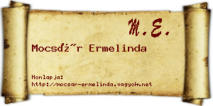 Mocsár Ermelinda névjegykártya